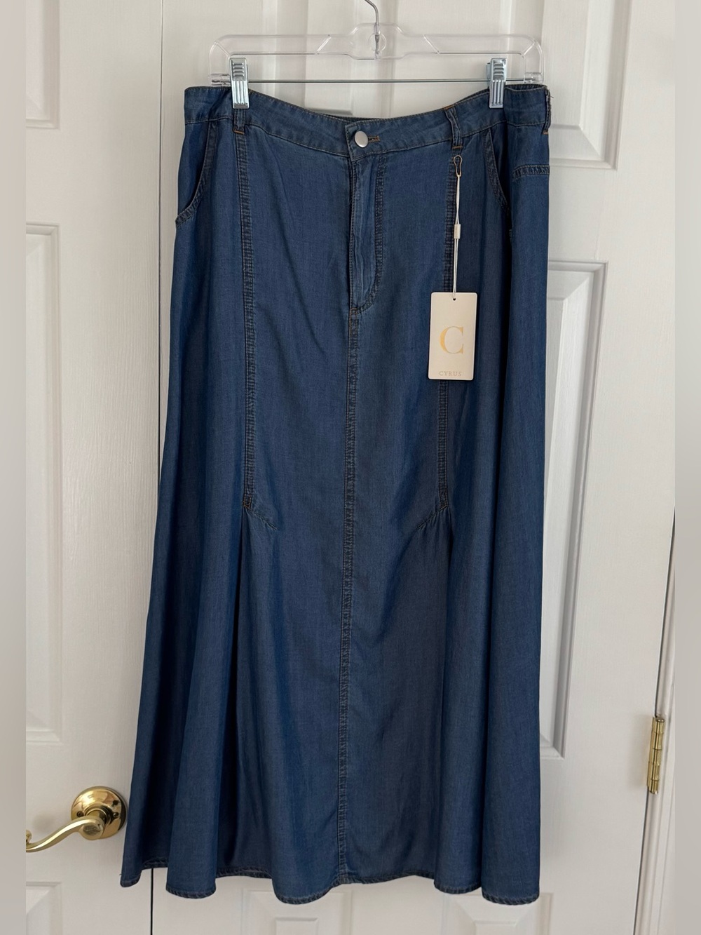 Cyrus Blue Denim Skirt